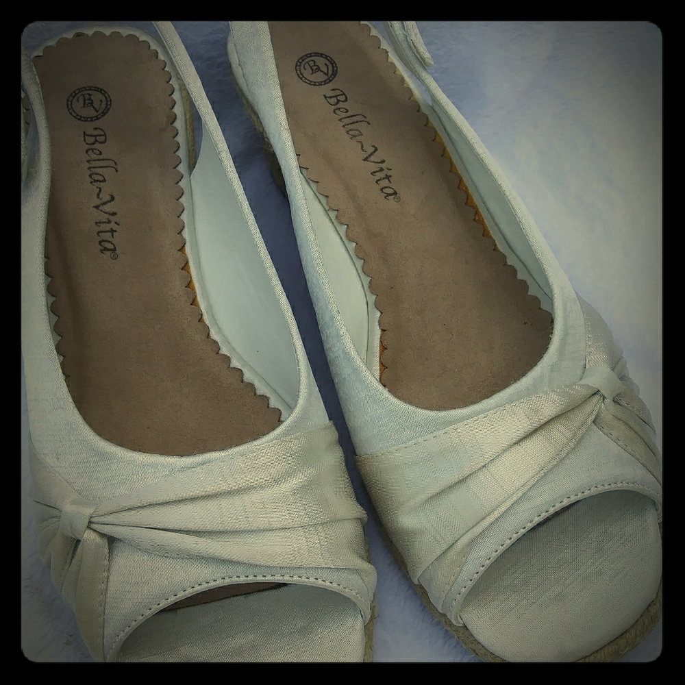 Bella Vita satin wedge heels